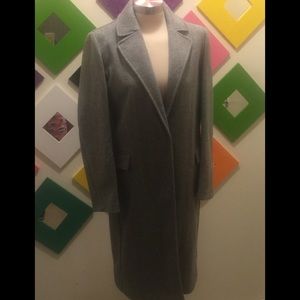 NWT Topshop Grey Wool Crombie Coat